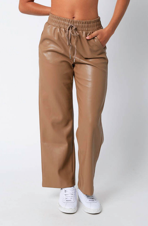 FAUX SHOW FAUX LEATHER PANTS