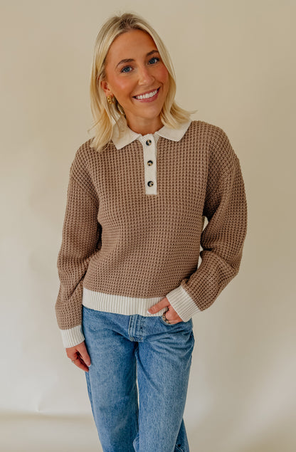 HERE ON THE REGULAR COLLARED SWEATER