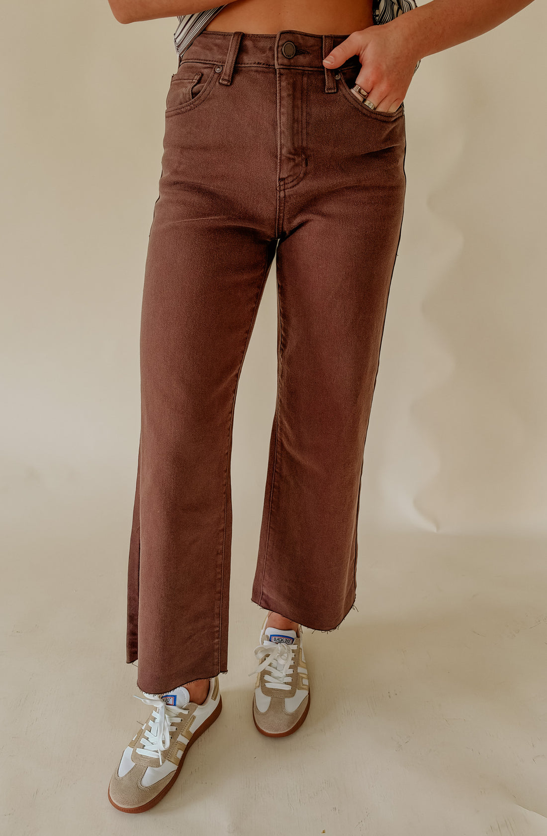 JUST BLACK SLIM WIDE LEG DENIM