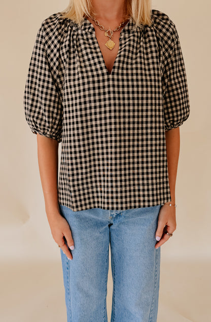 ALEX GINGHAM BLOUSE