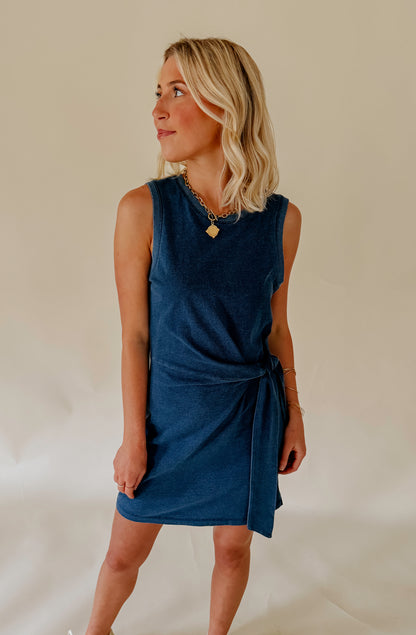Z SUPPLY MATTIE JERSEY DENIM MINI DRESS