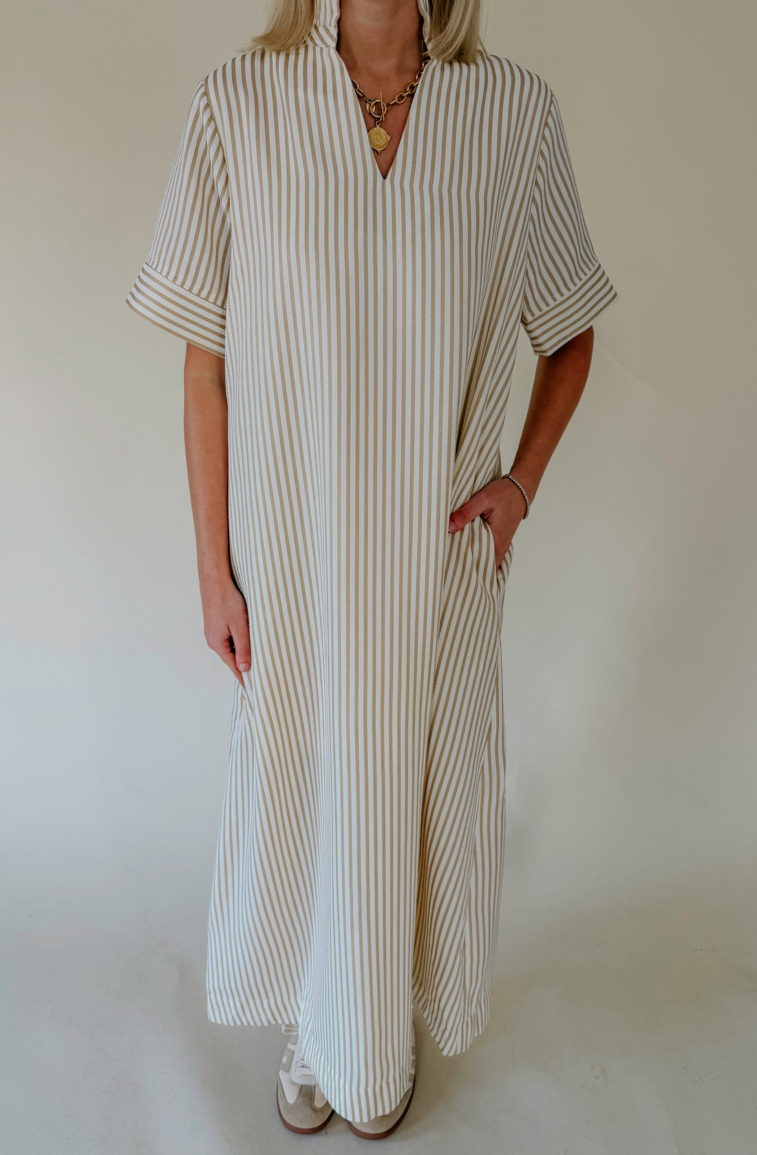 DAYS LIKE THIS STRIPED MIDI