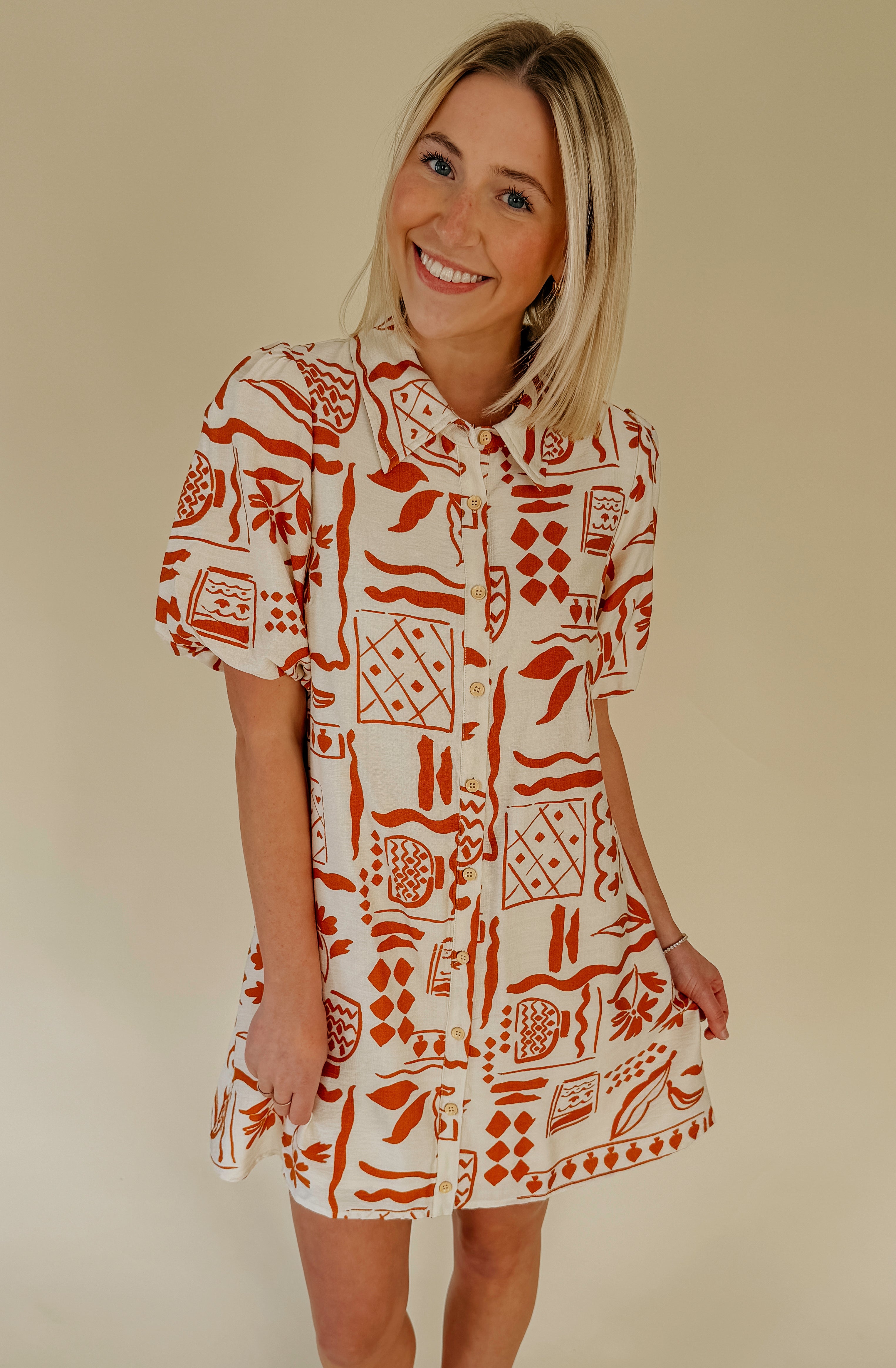 COSTA RICA BUTTONED SHIRT DRESS