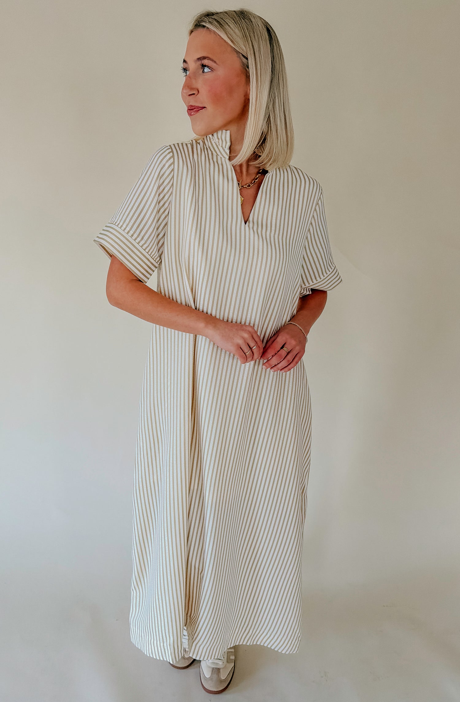 DAYS LIKE THIS STRIPED MIDI