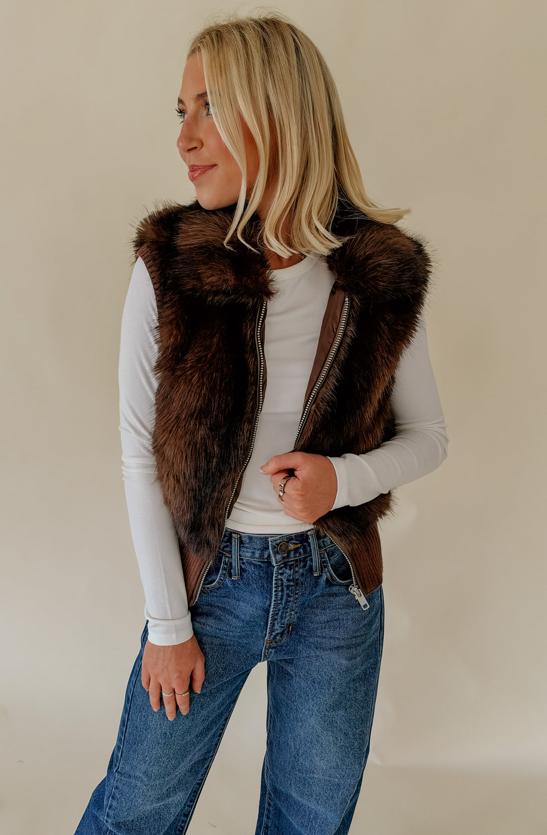 HEARTLOOM AYRA FAUX FUR VEST