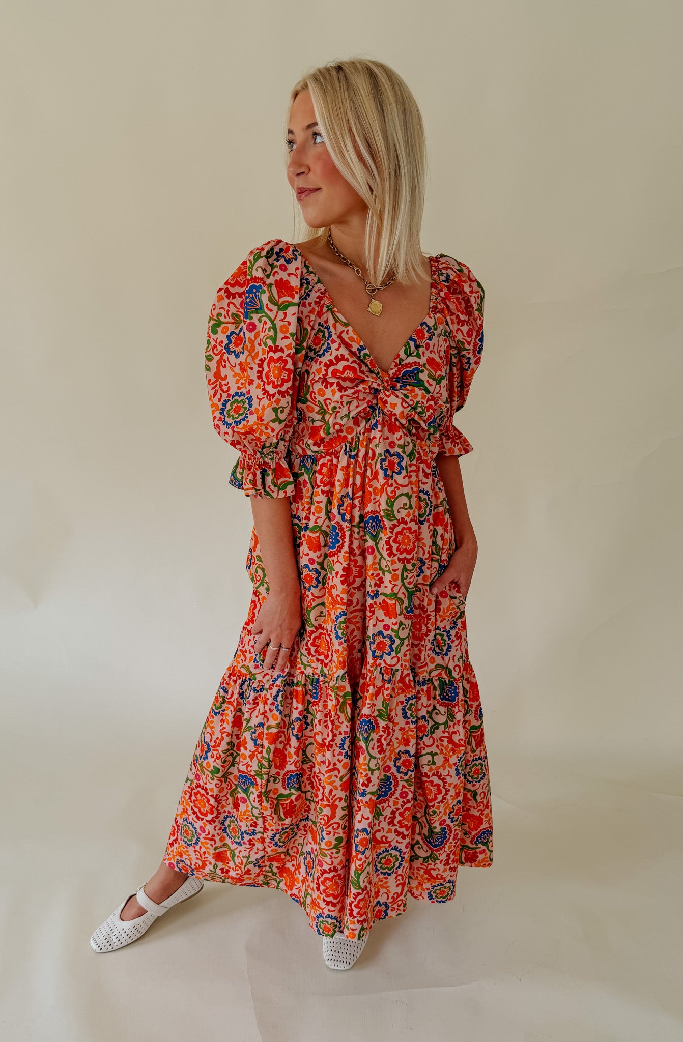 SWEET ON YOU TWIST KNOT MIDI DRESS