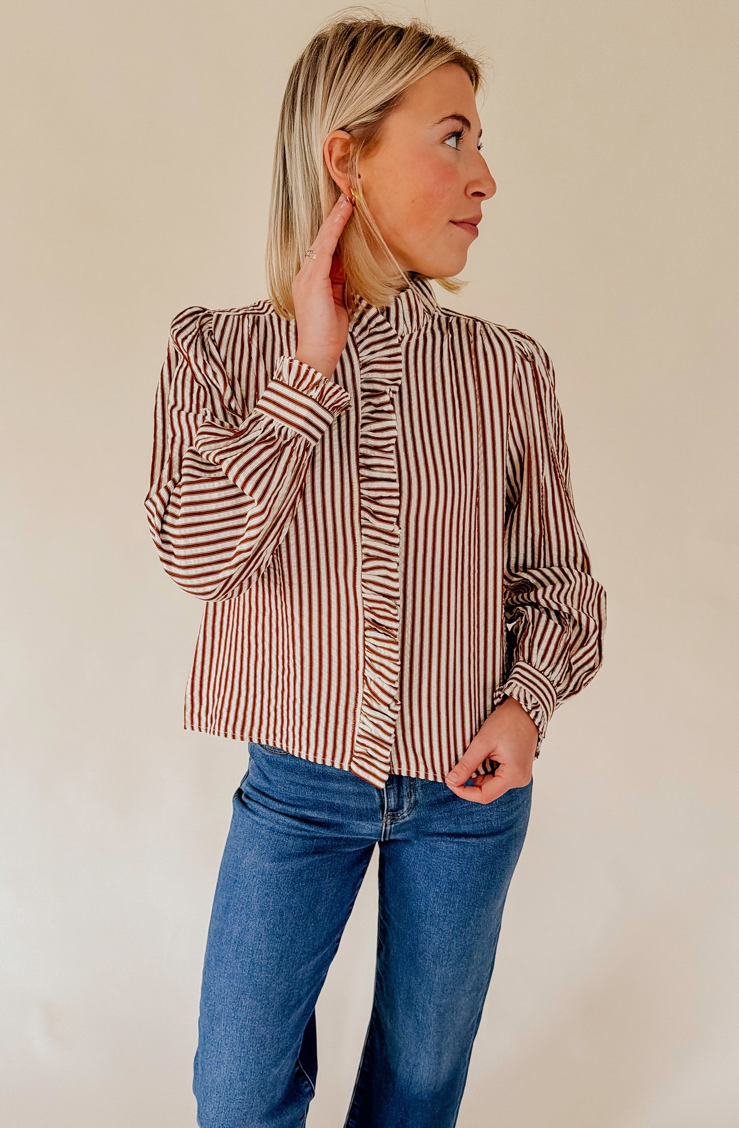 MADE FOR YOU STRIPED BLOUSE