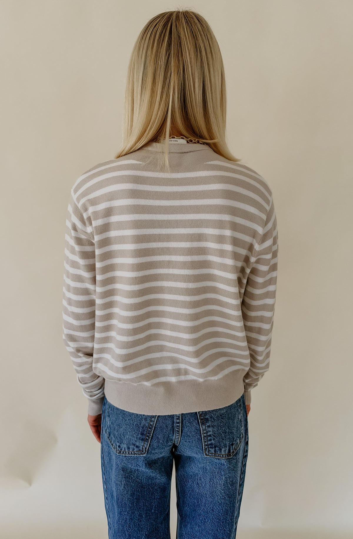 CLOUDY DAY STRIPED CARDIGAN