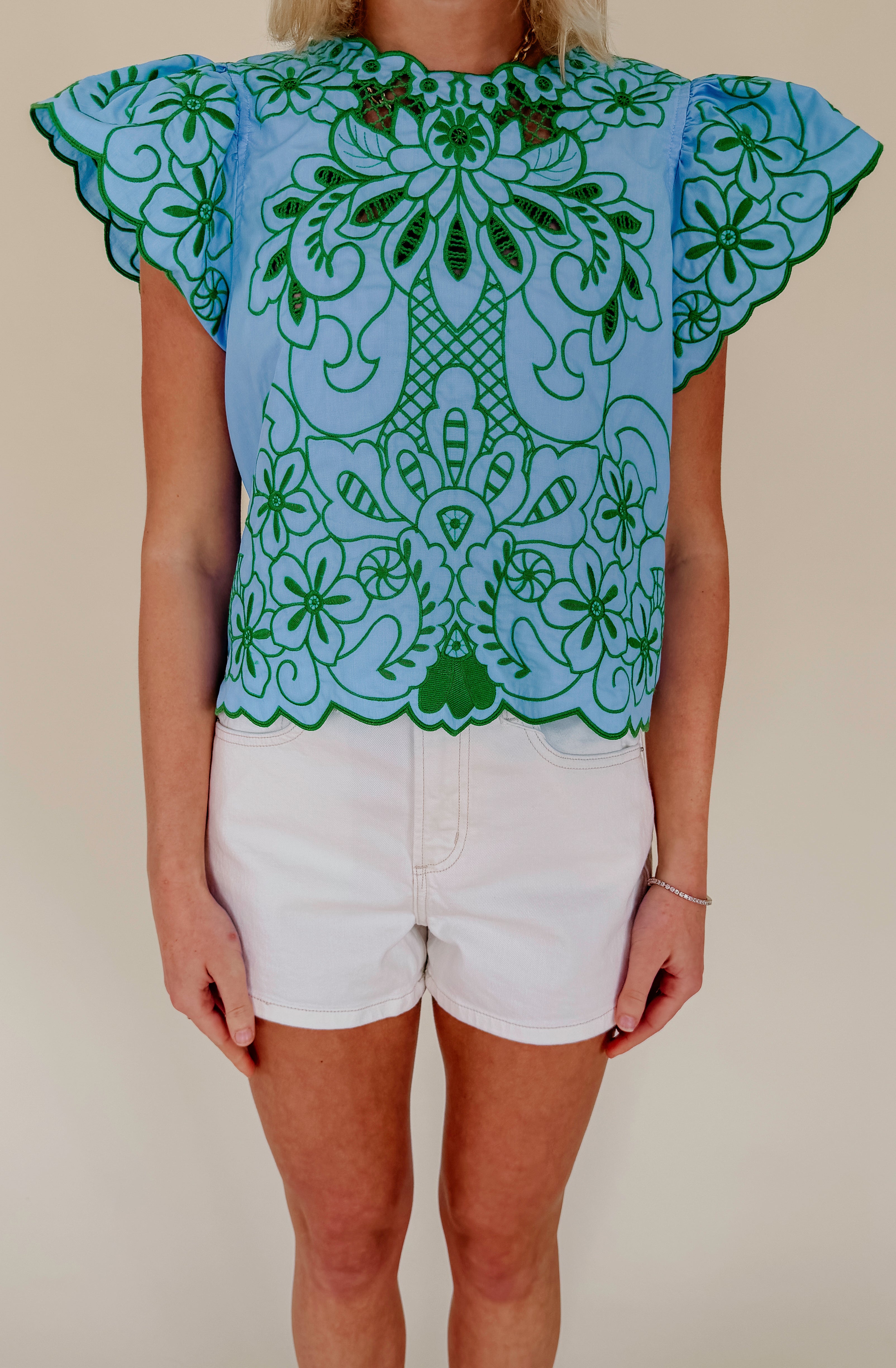 WEEKENDING EMBROIDERED BLOUSE