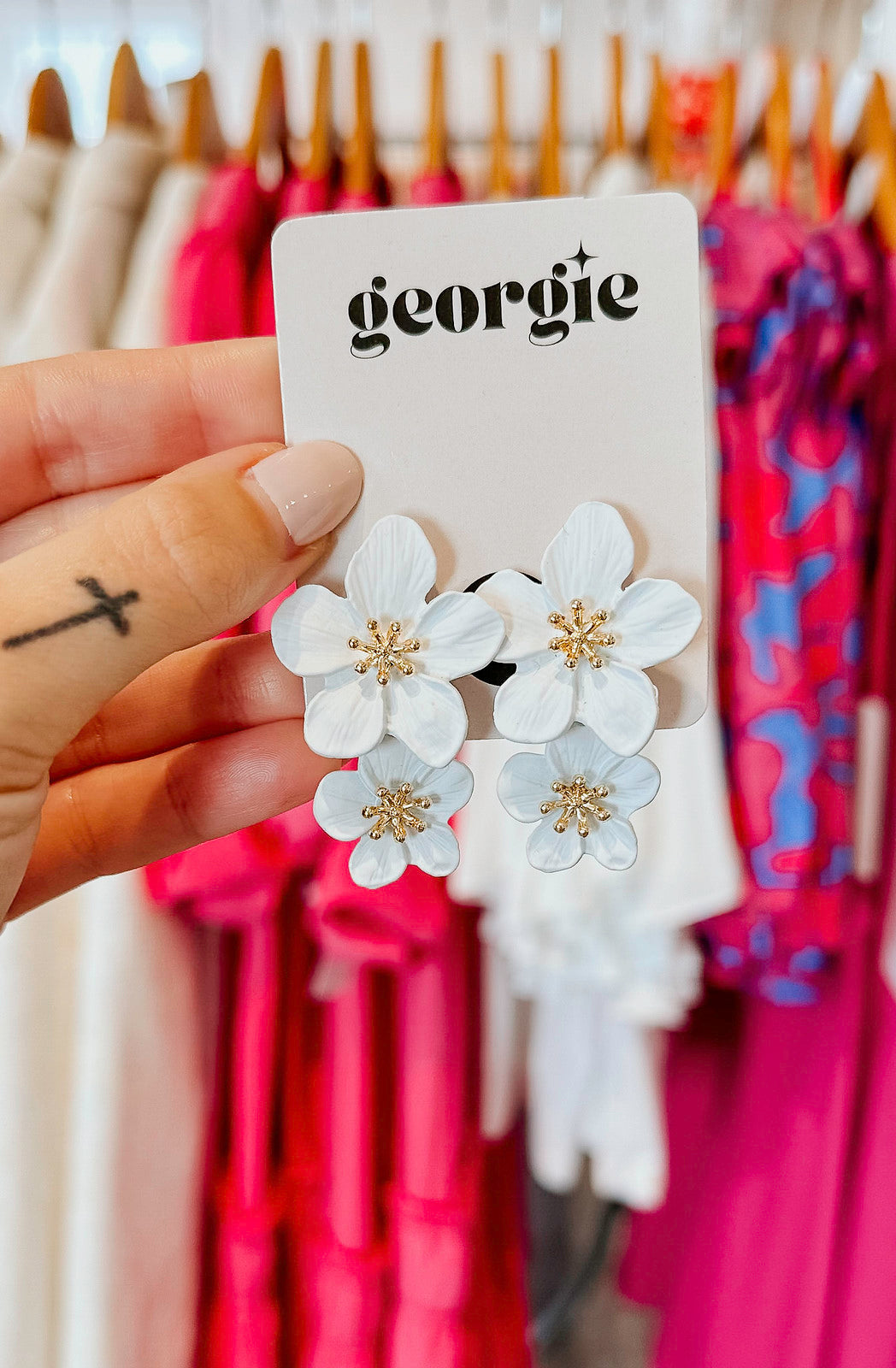 GEORGIE CAMILLE FLORAL DROP EARRINGS