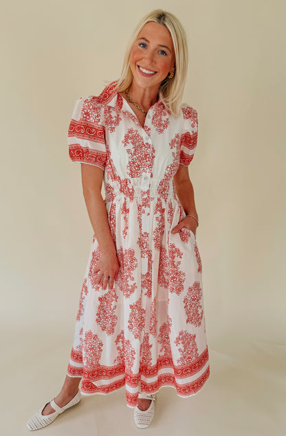 THE FRANKIE CINCHED MIDI DRESS