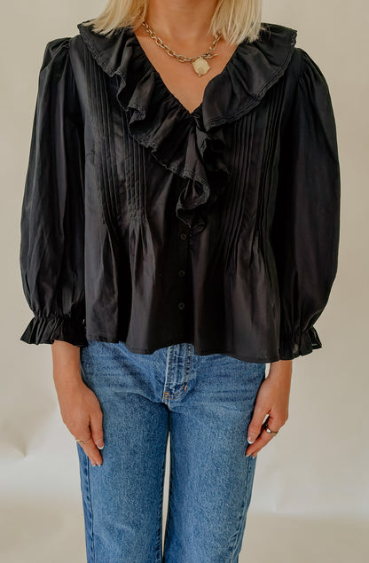 TAKE TIME RUFFLE BLOUSE