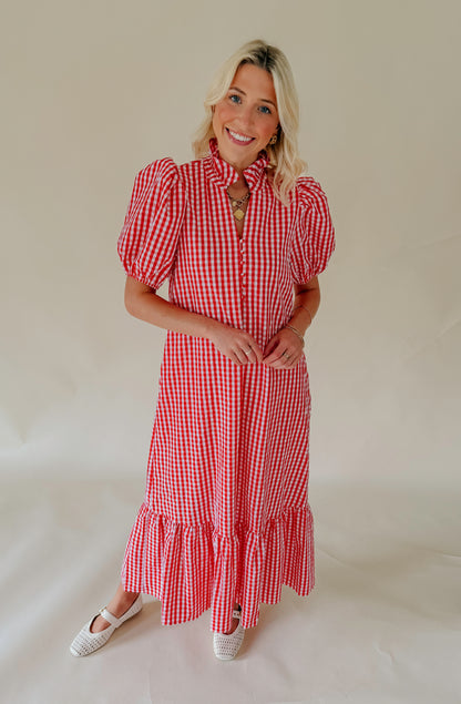 THE BAILEY GINGHAM MIDI DRESS