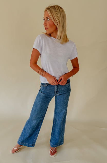 PAIGE ANESSA 31" WITH BRAIDED POCKET EDGE DENIM