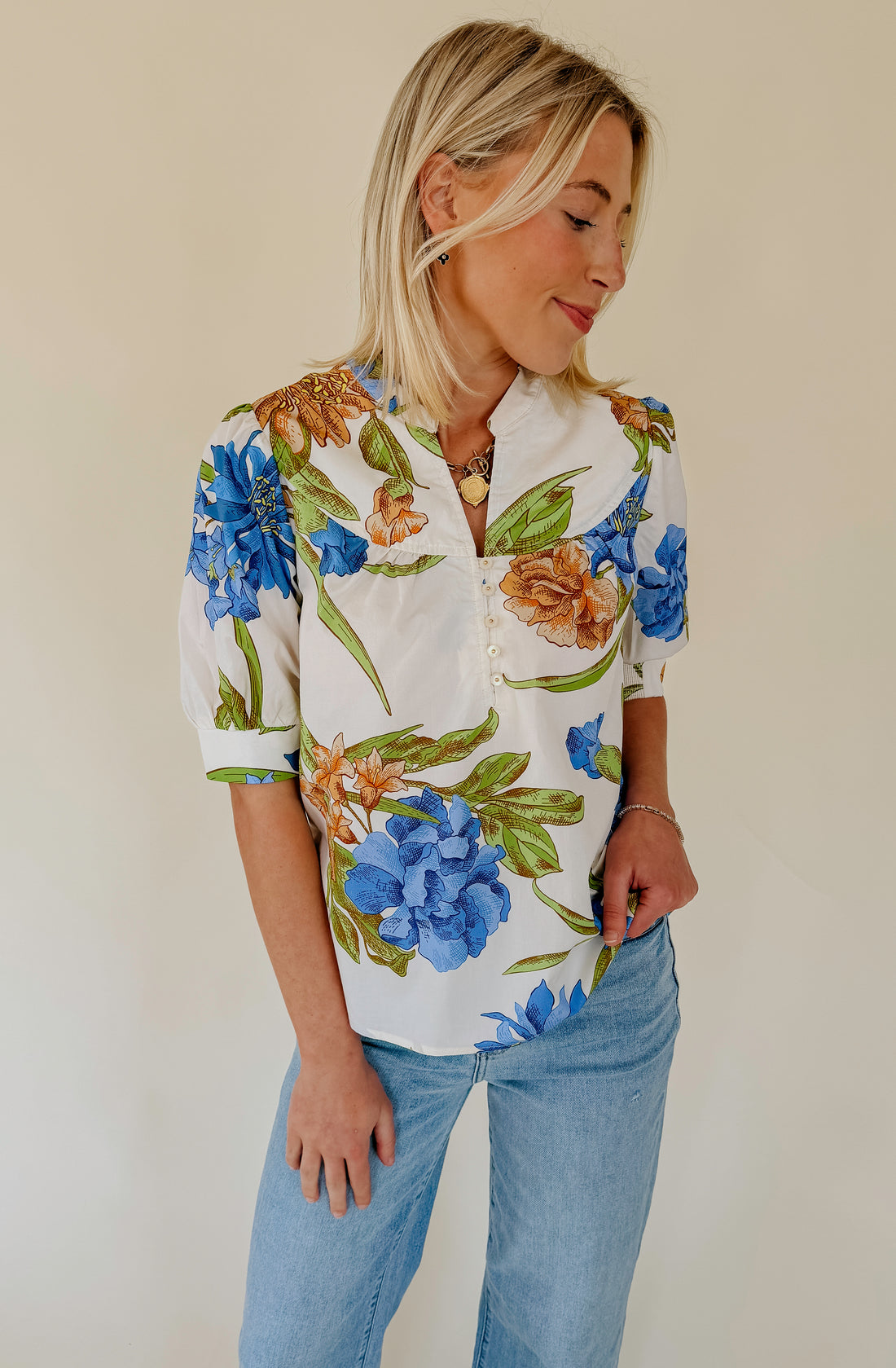 TROPIC CITY PRINTED BLOUSE