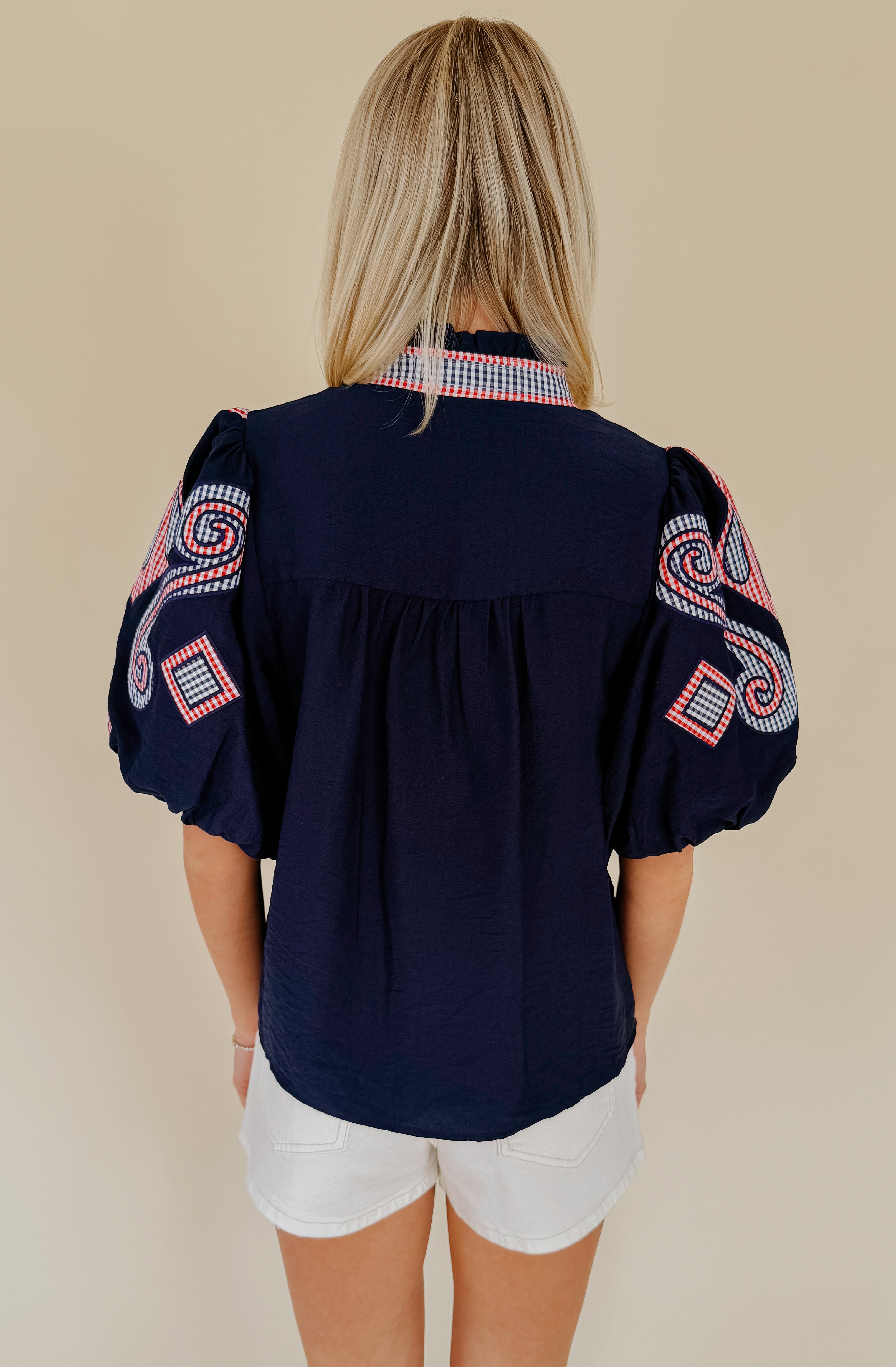 SAILED AWAY EMBROIDERED BLOUSE