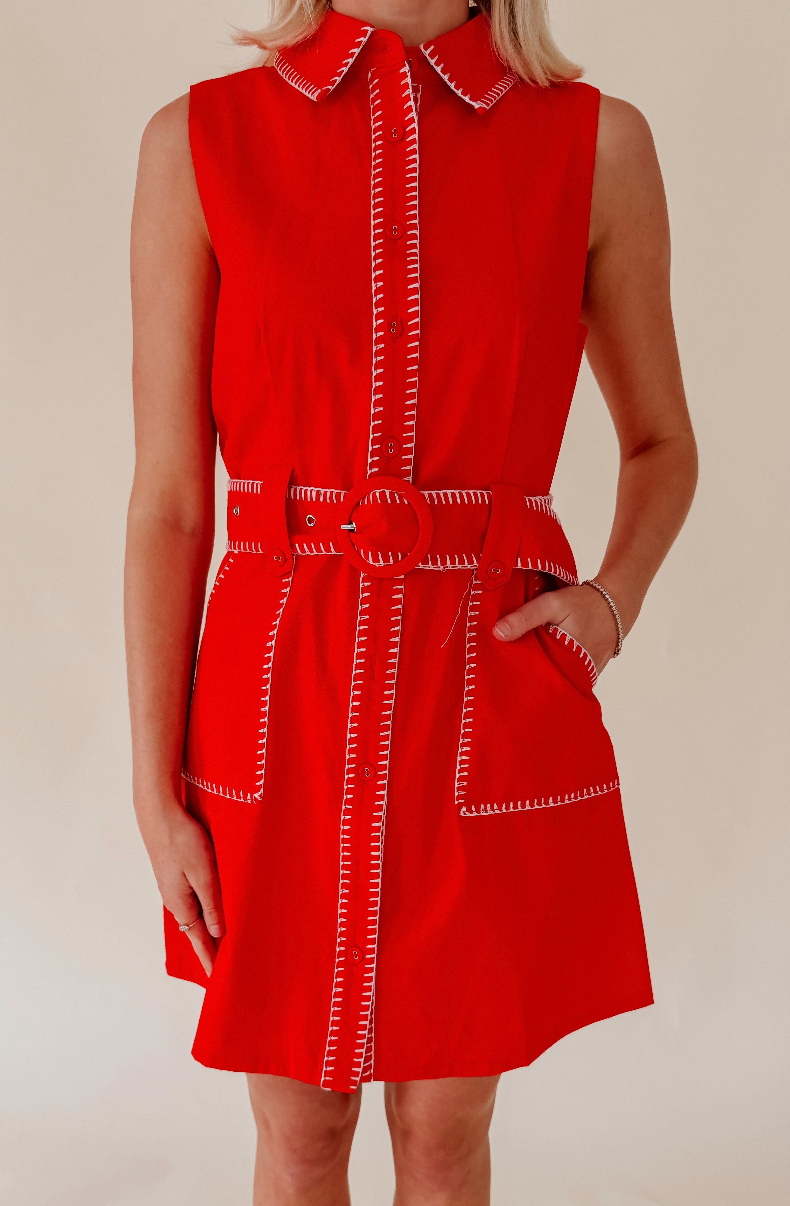 THE SCARLETT BELTED DRESS