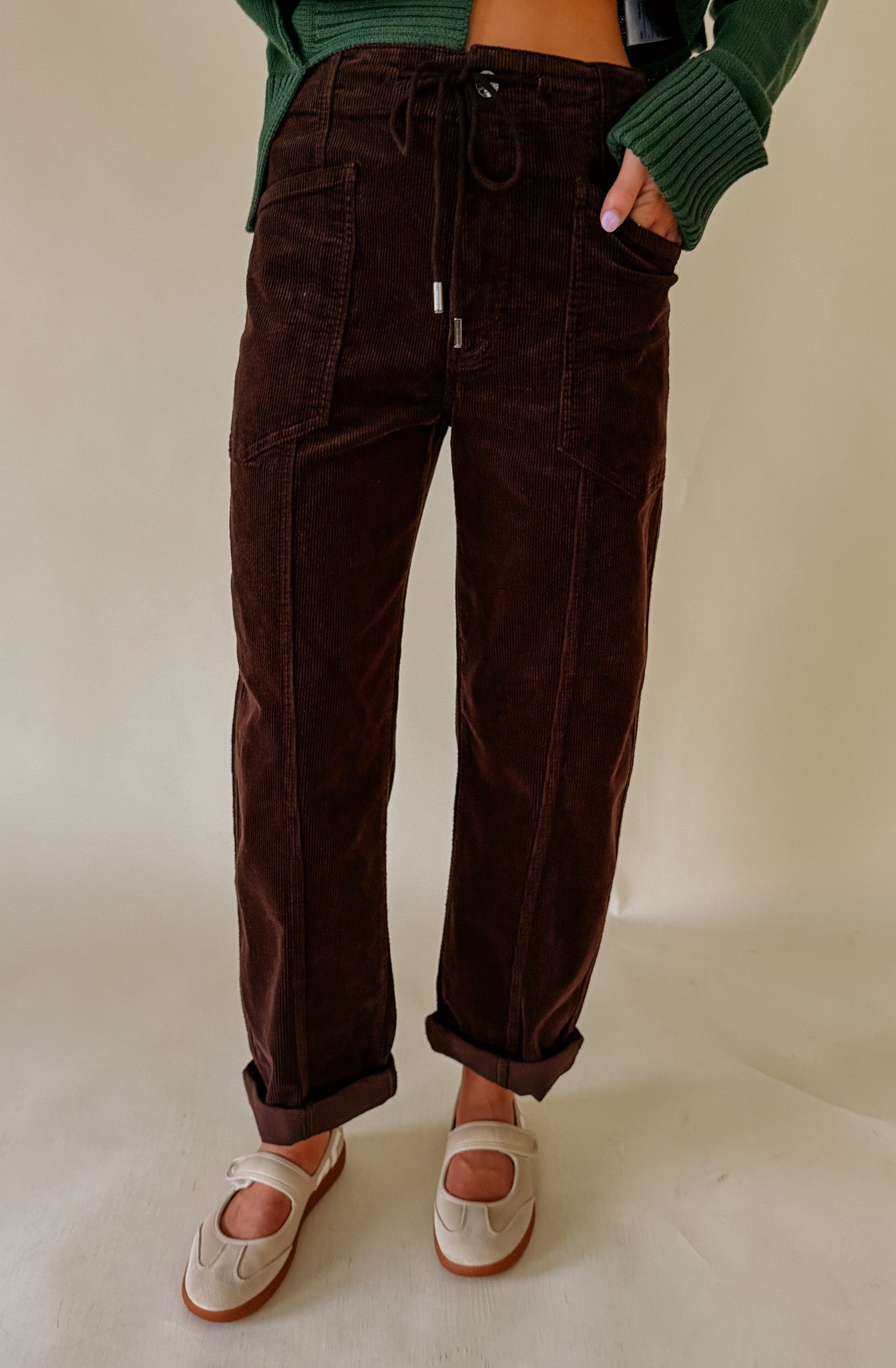 DAZE VILLA PANT IN CHOCOLATE CORD