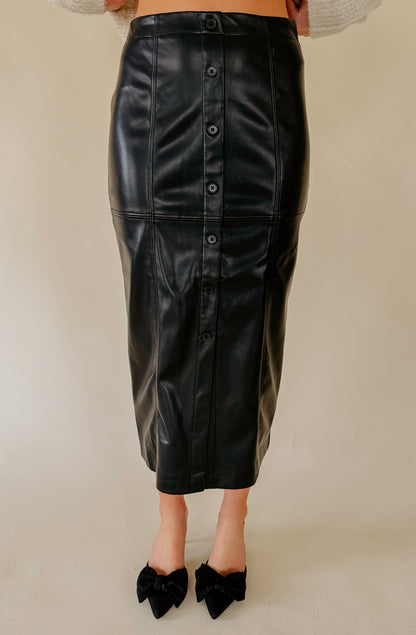 Z SUPPLY REINE FAUX LEATHER SKIRT