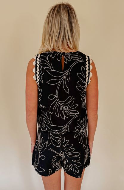 OUT OF OFFICE FLORAL TOP