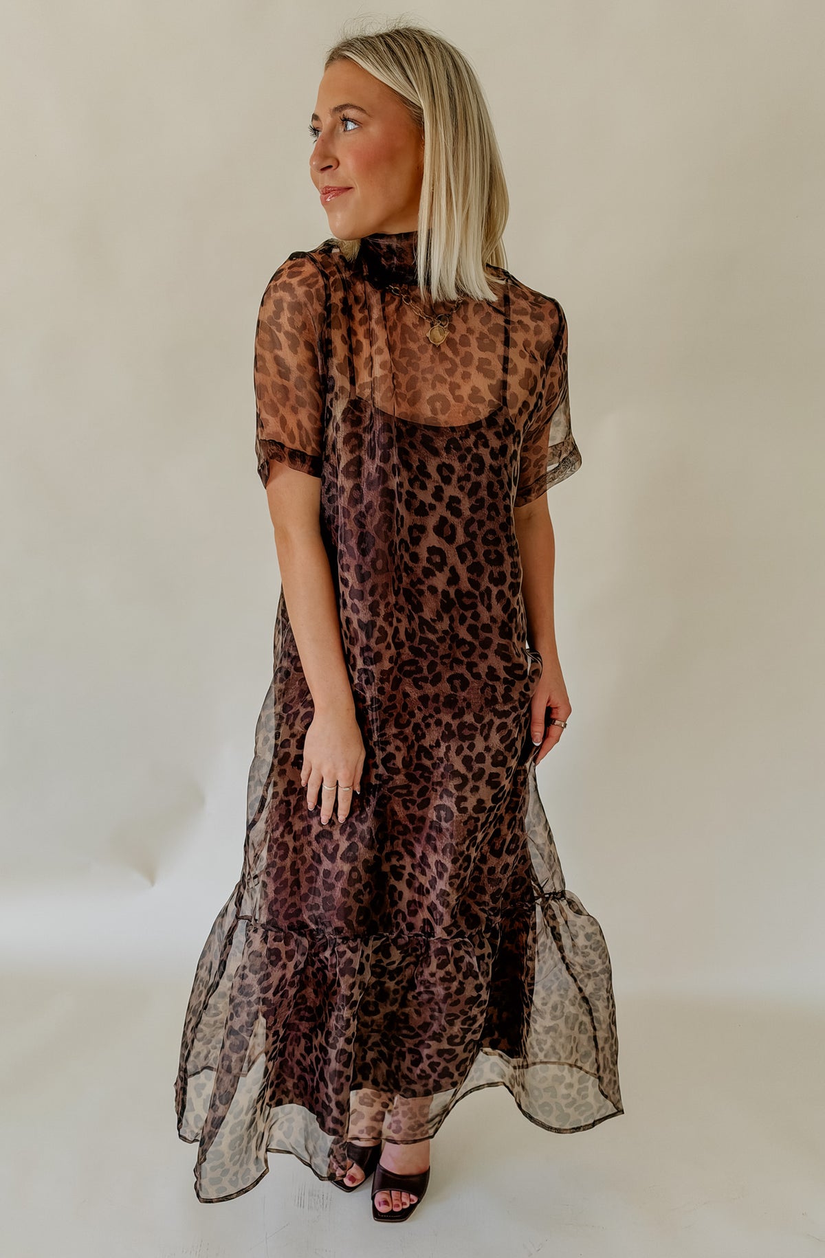 WILD ABOUT YOU SHEER LINED MAXI DRESS