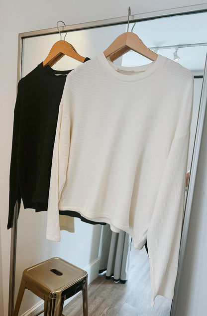 ON THE REGULAR RIBBED LONG SLEEVE TOP