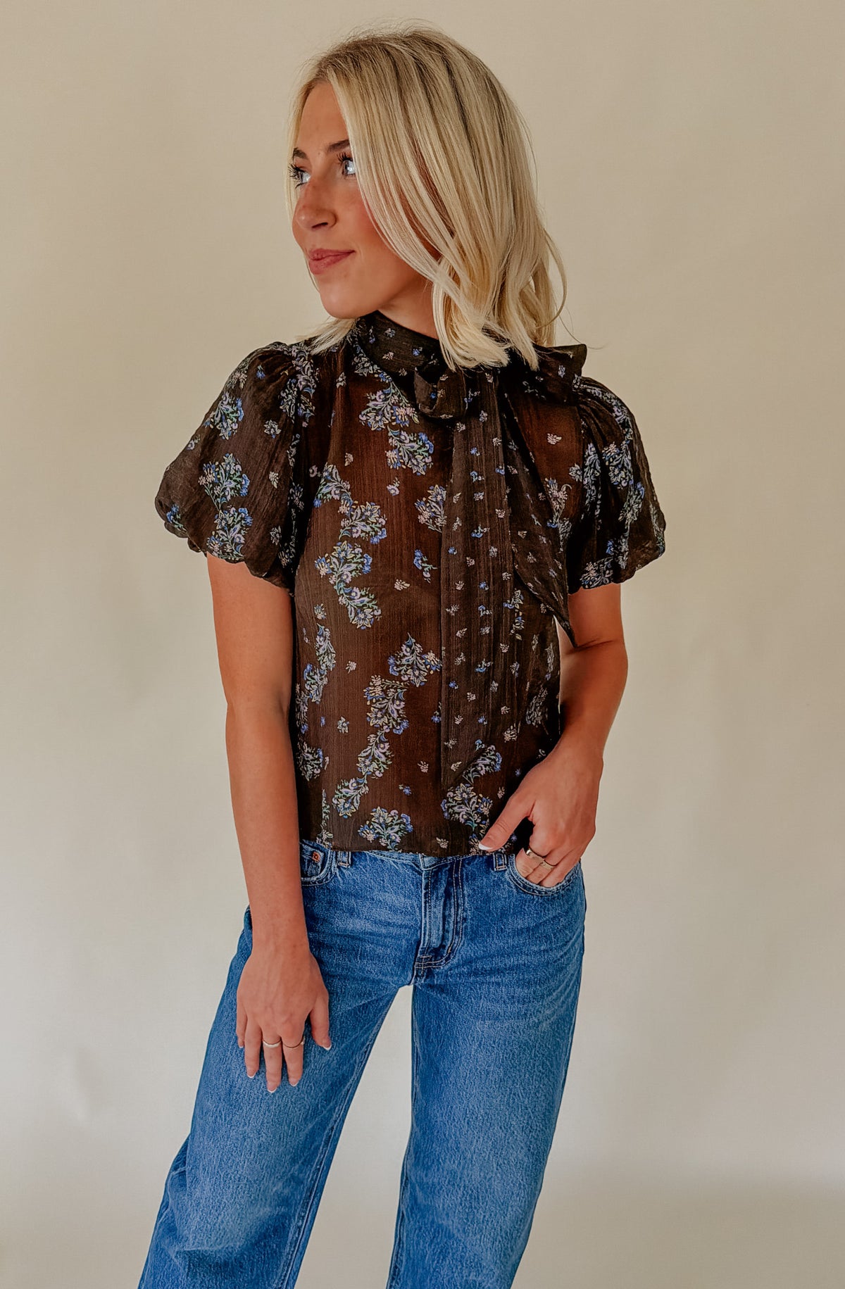 STEVE MADDEN LOLANIE SHEER TOP