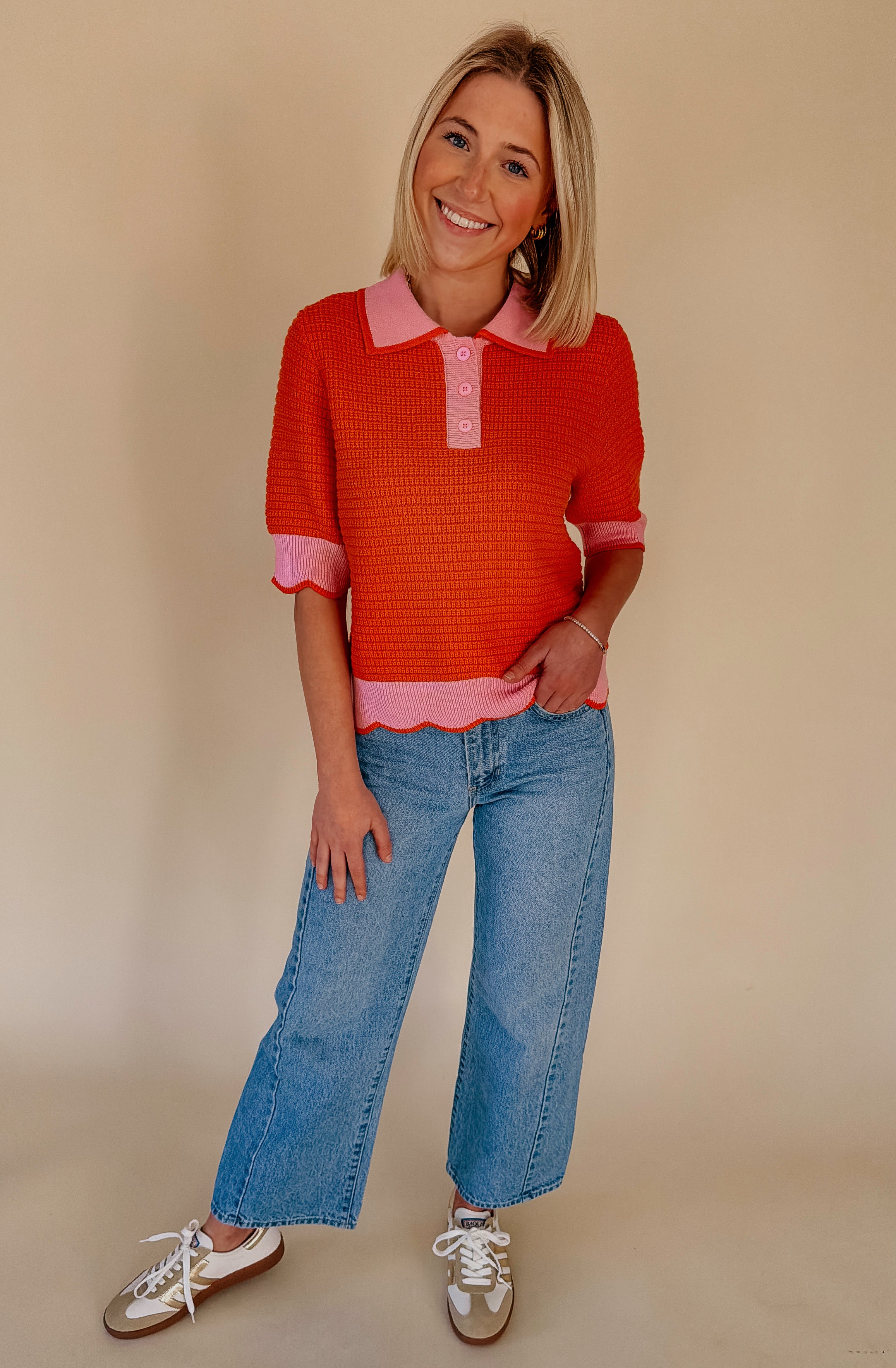 OUT OF LINE COLLARED SWEATER