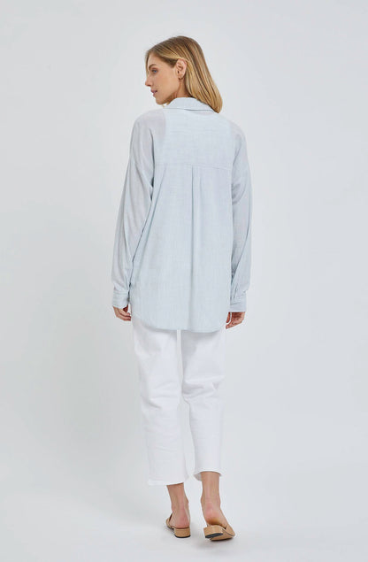 MINT IT STRIPED BUTTON UP