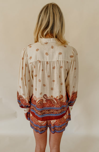 DRESS TO RIO POEMA PRINT BLOUSE