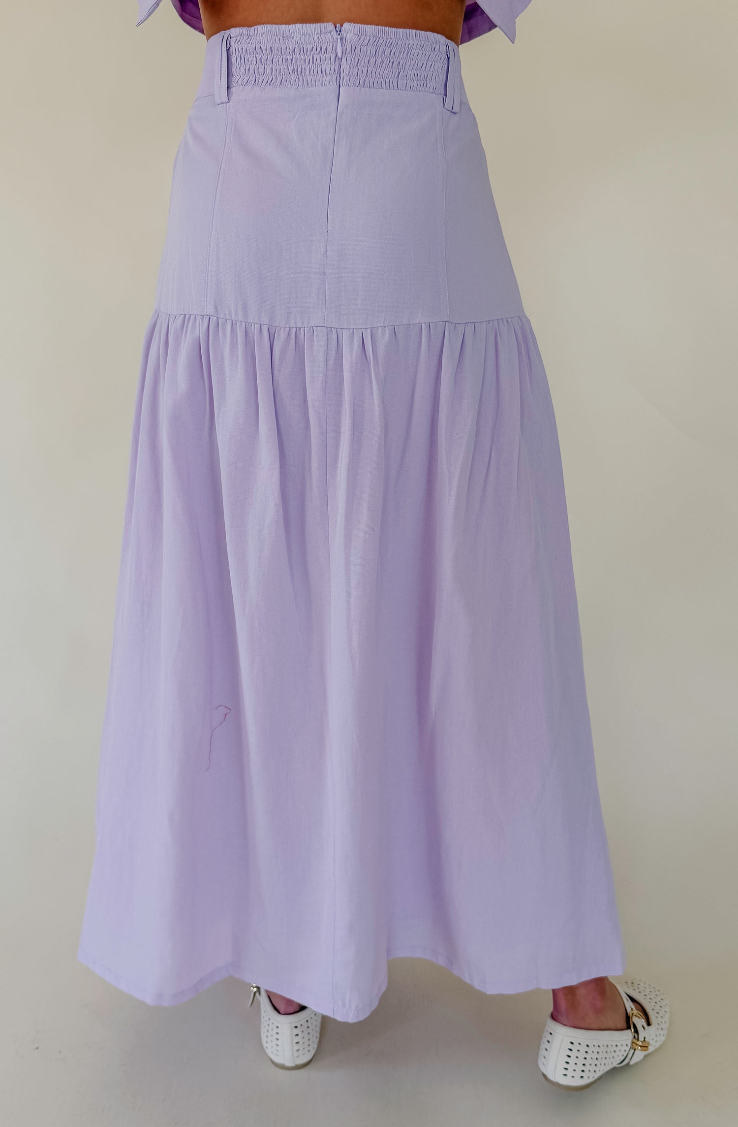 LAVENDER HAZE MIDI SKIRT