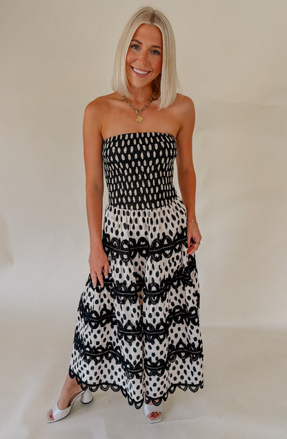 SPOTTED ON THE TOWN MIDI DRESS