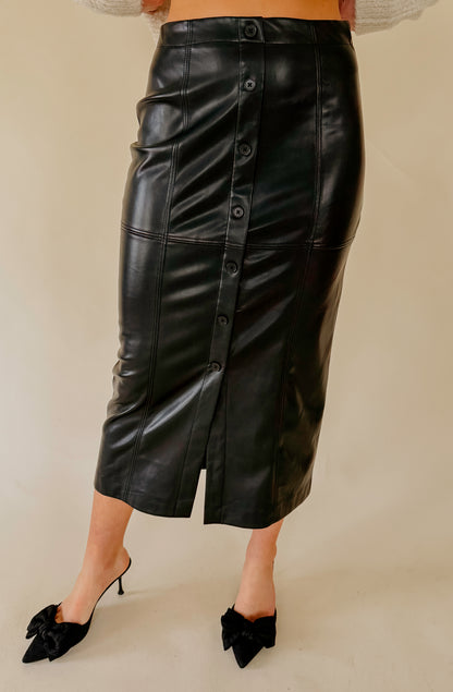 Z SUPPLY REINE FAUX LEATHER SKIRT