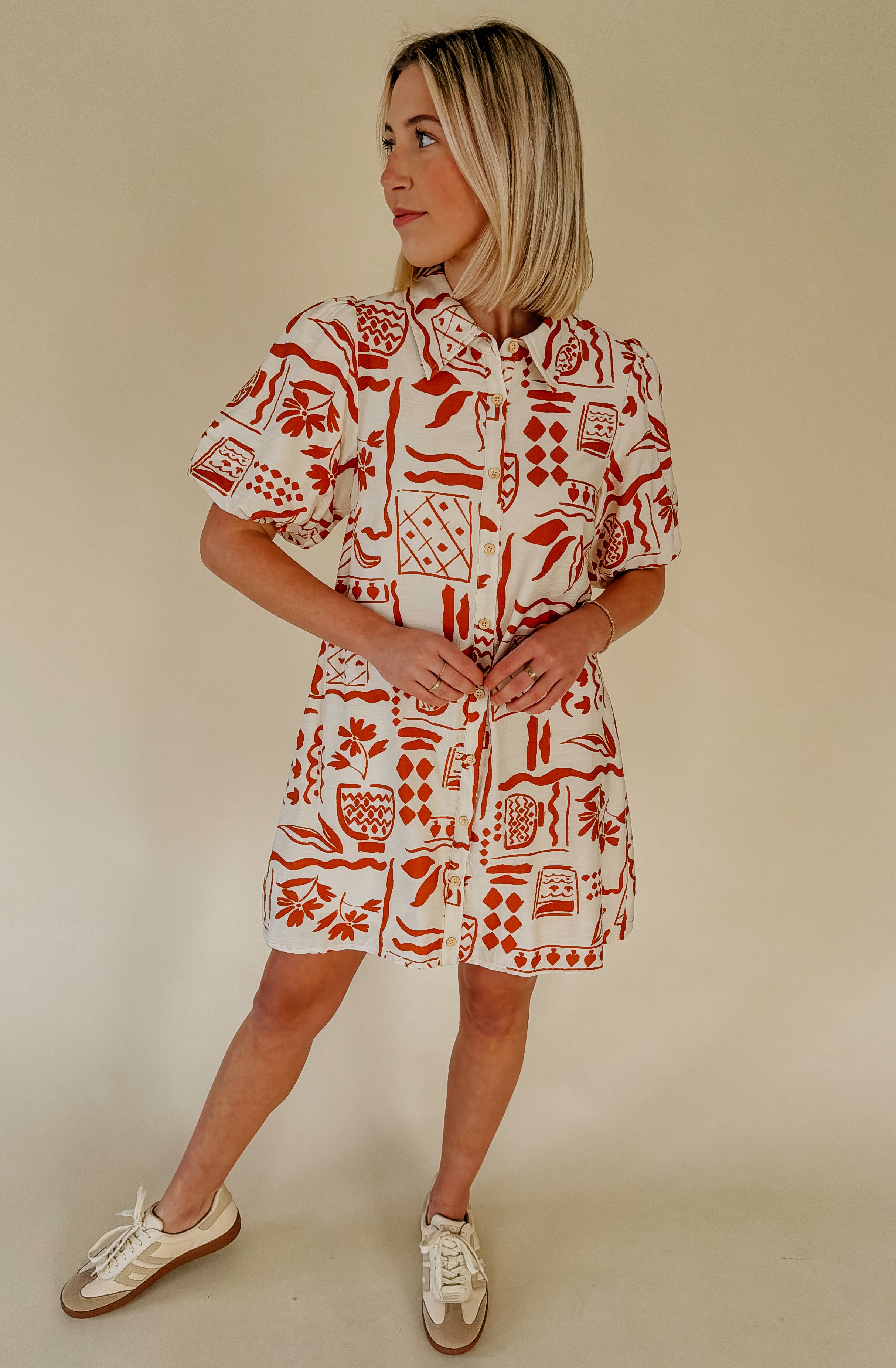 COSTA RICA BUTTONED SHIRT DRESS