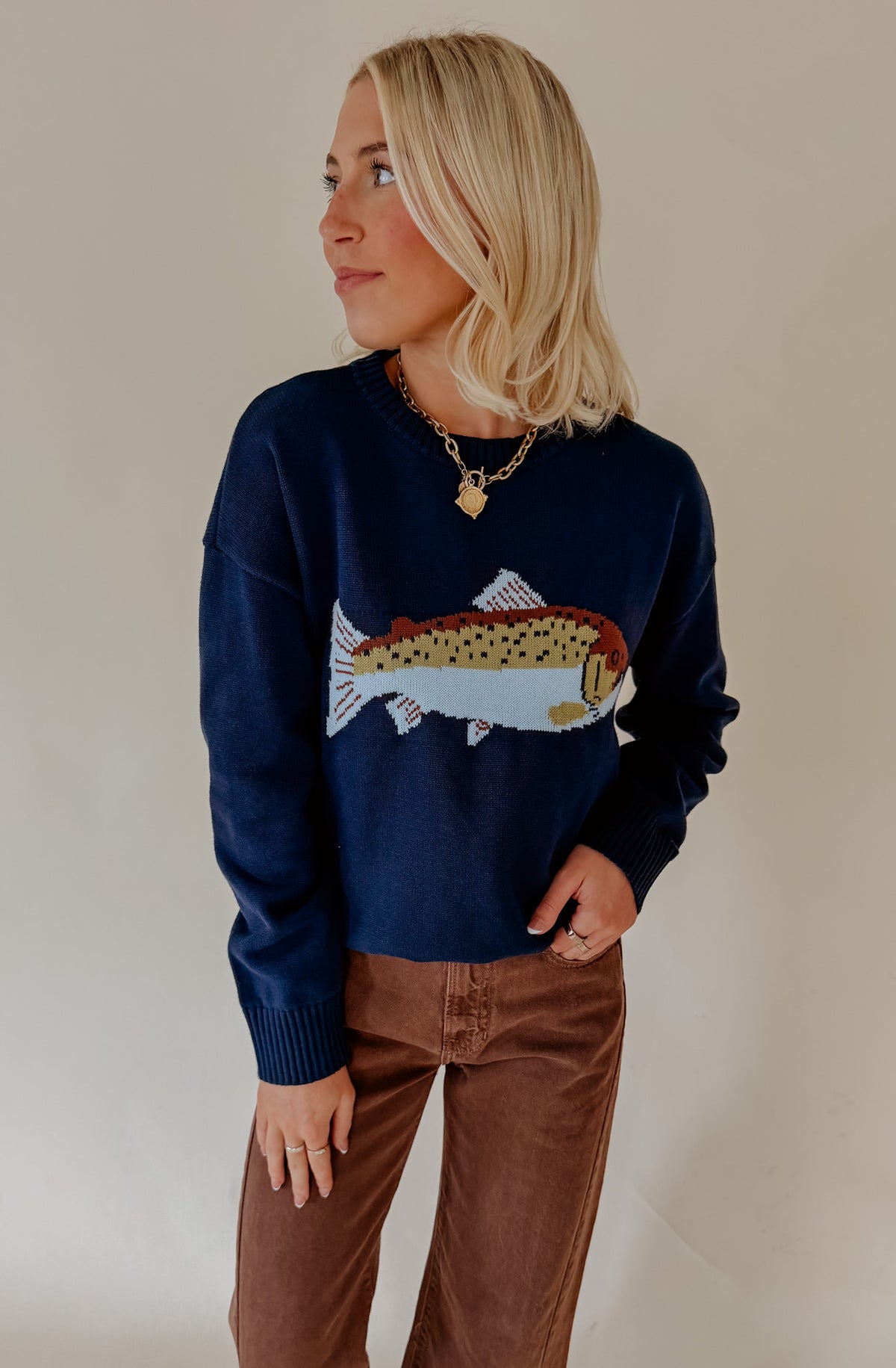 GO FISH CREWNECK SWEATER