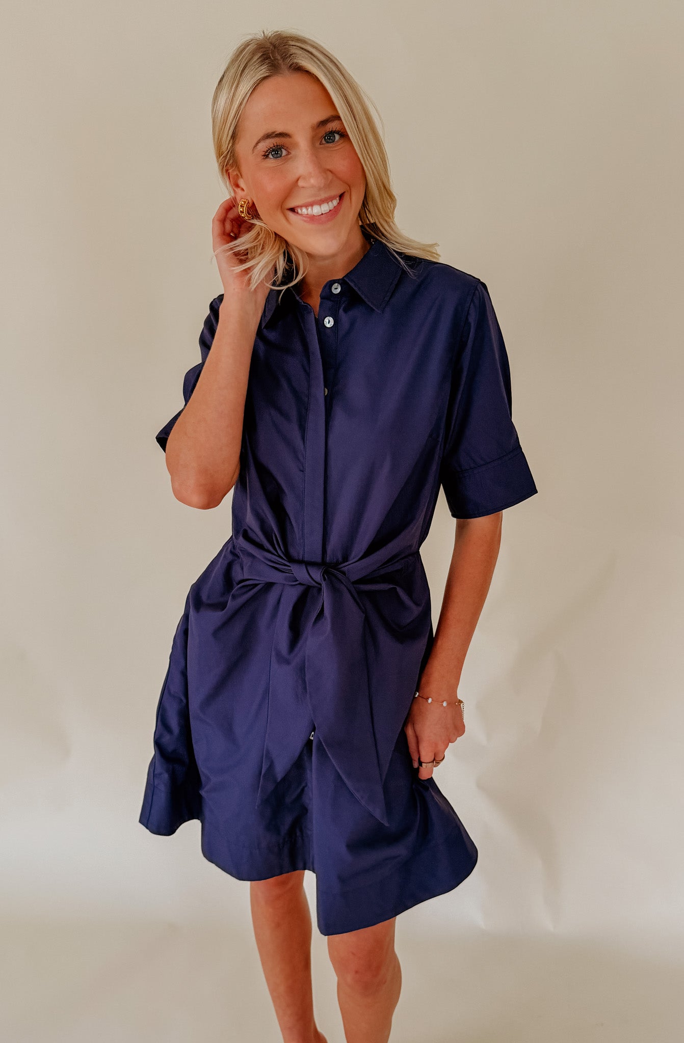 THE ARABELLA POPLIN BLEND MINI DRESS