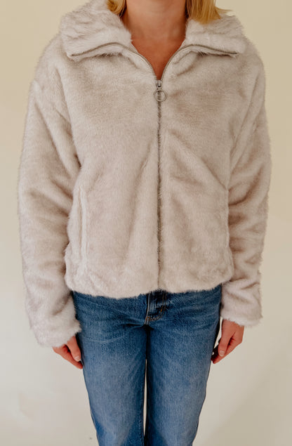 Z SUPPLY AMETHYST FAUX FUR JACKET