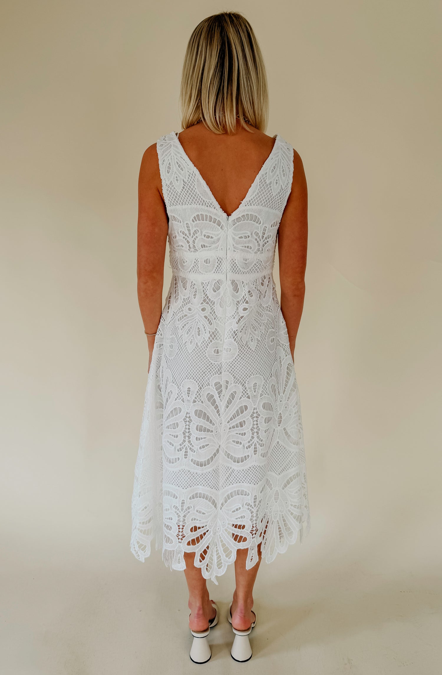 THE MORGAN LACE MIDI DRESS