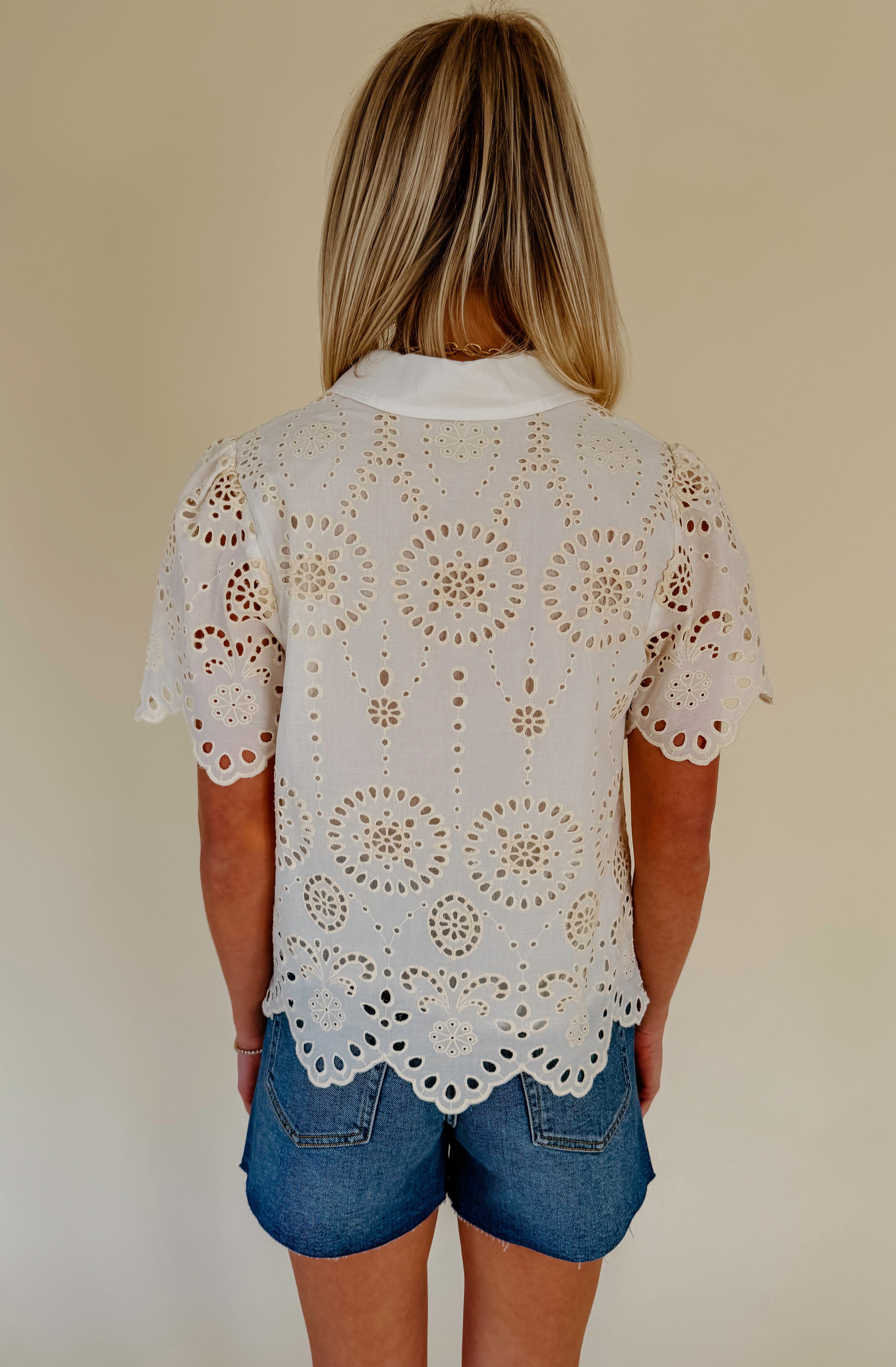 THE LACY EMBROIDERED BLOUSE