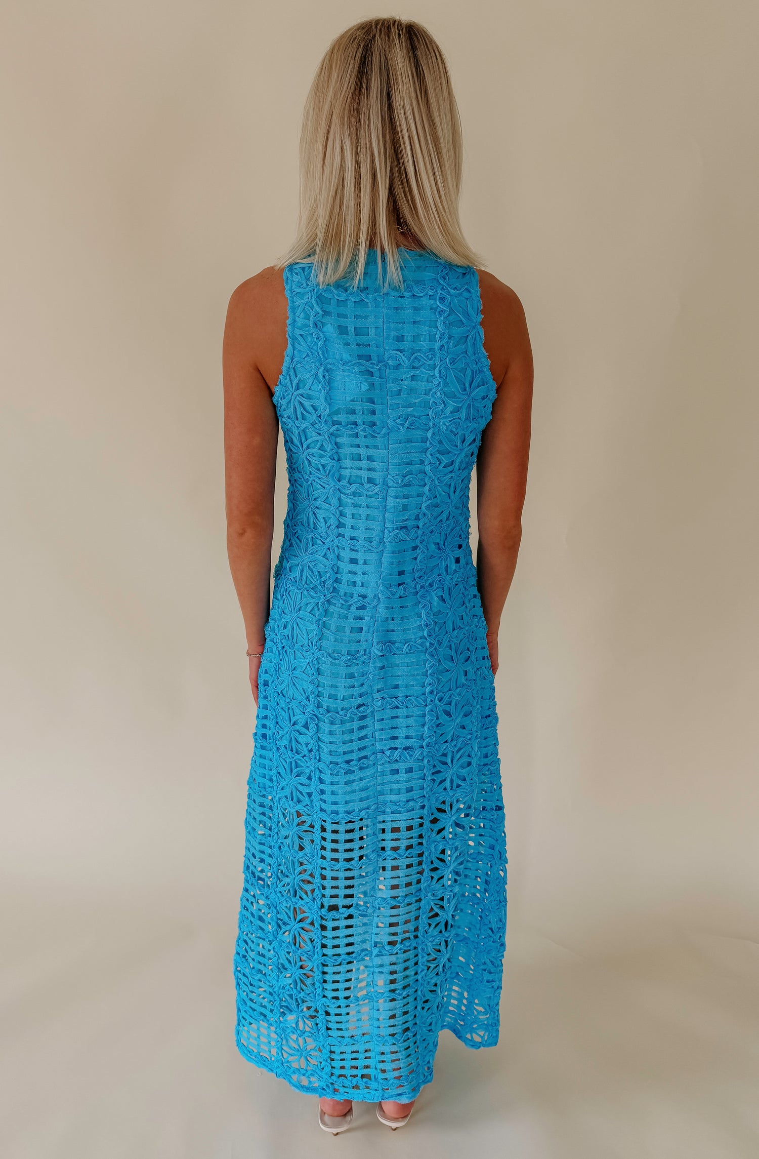 THE ODETTE TEXTURED MIDI DRESS