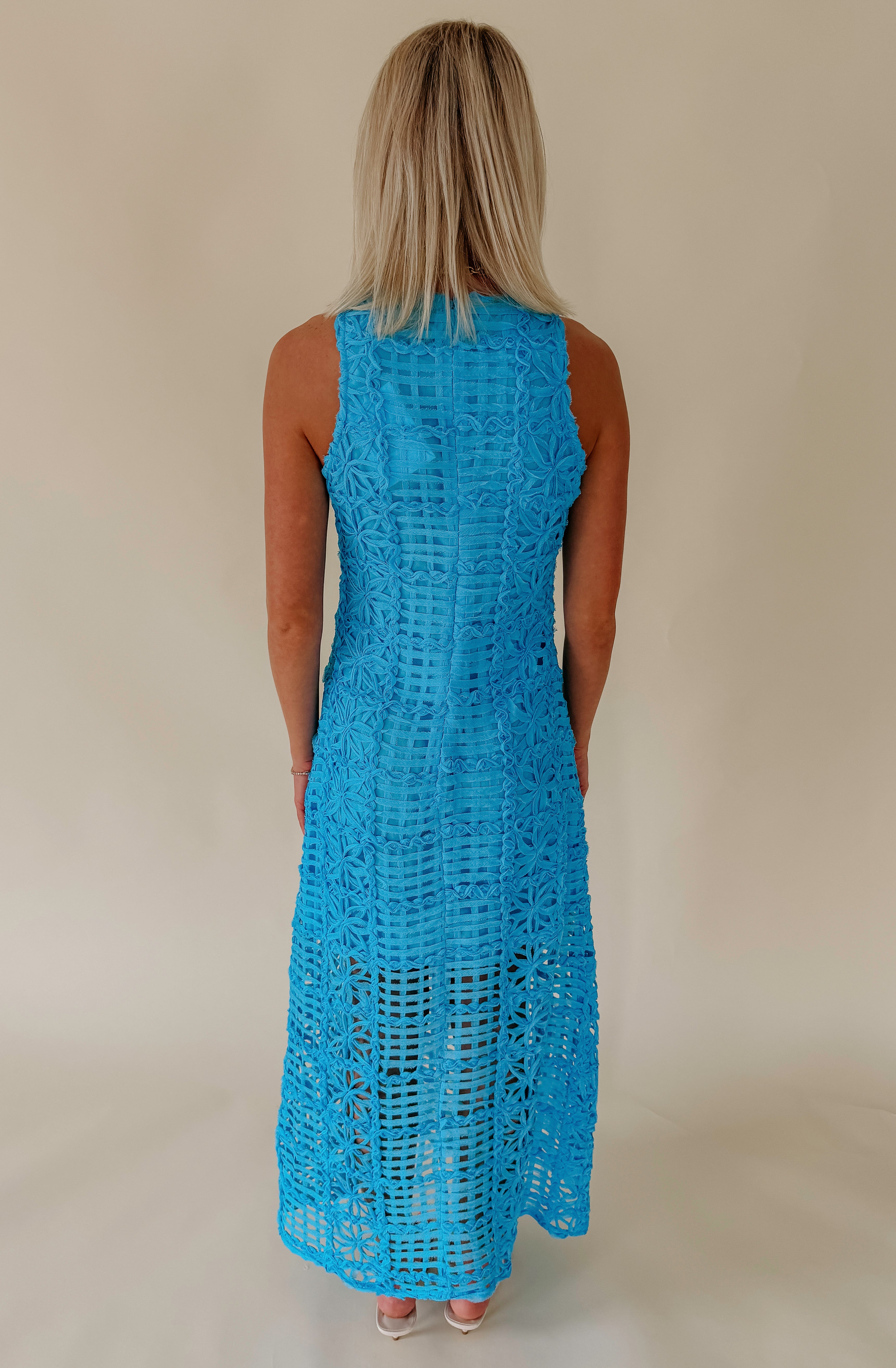 THE ODETTE TEXTURED MIDI DRESS