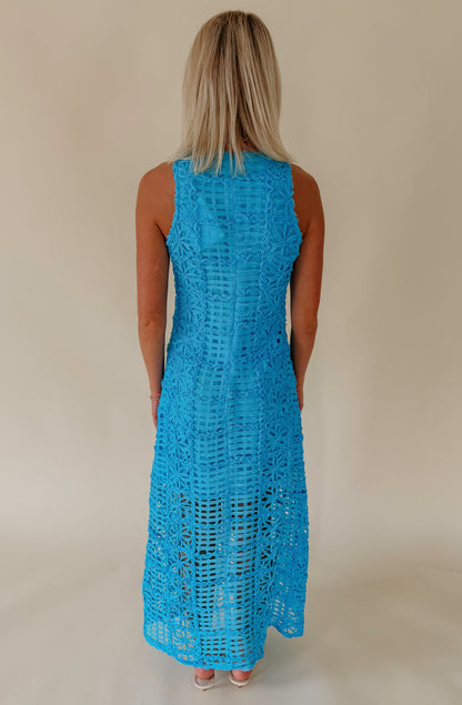 THE ODETTE TEXTURED MIDI DRESS