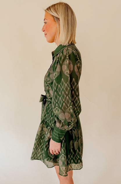 CIEBON ABBOTT PRINTED MINI DRESS