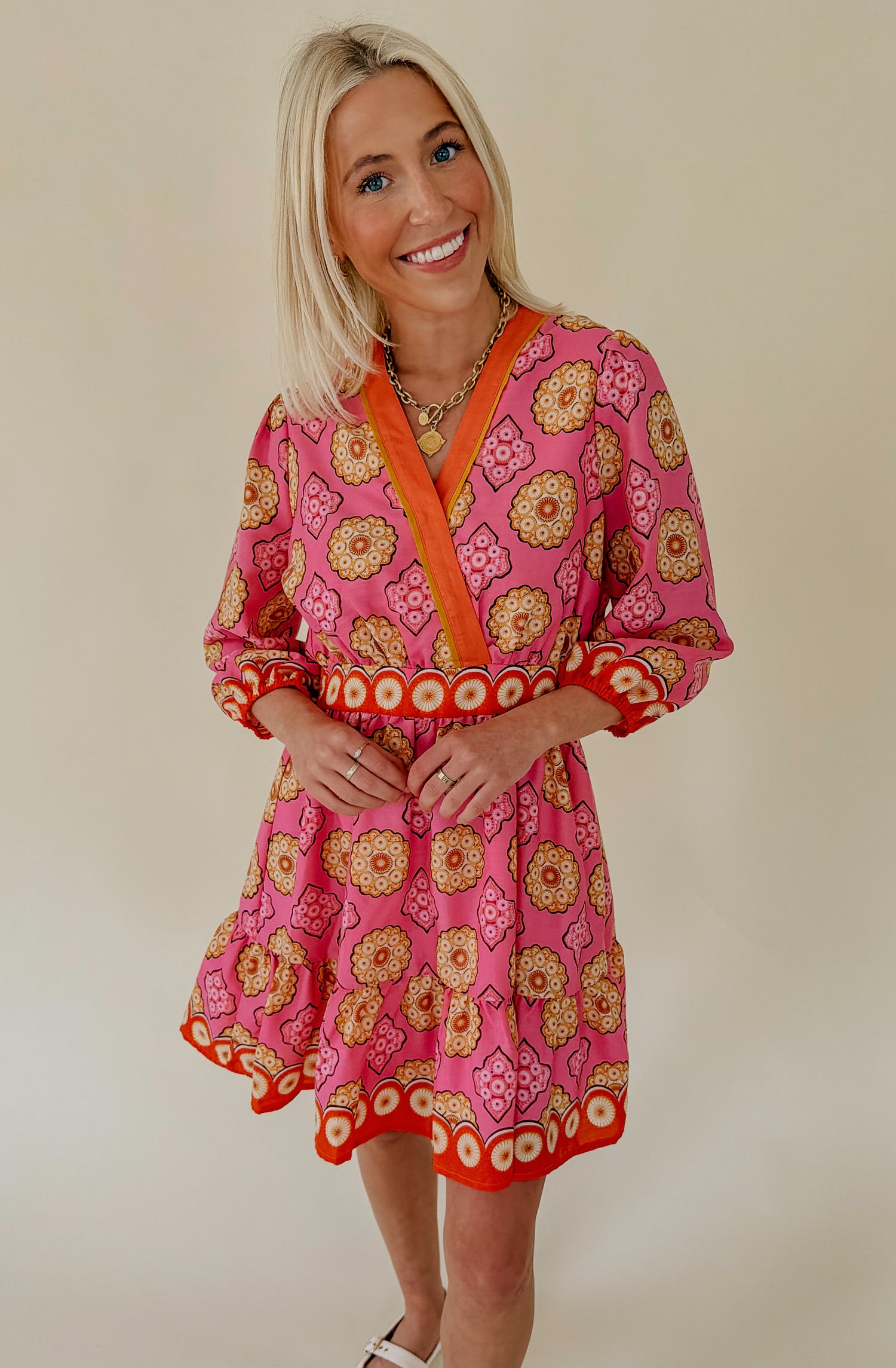 THE PENELOPE PRINTED MINI DRESS