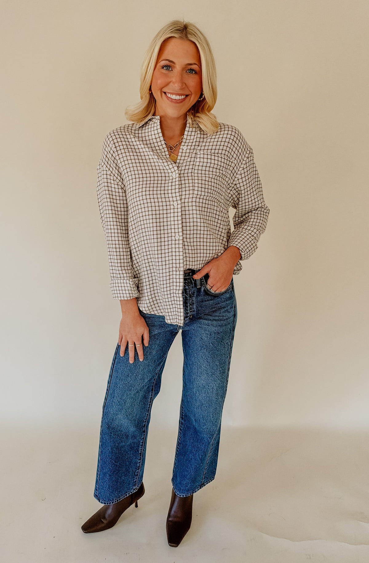 Z SUPPLY RIVER PLAID BUTTON UP