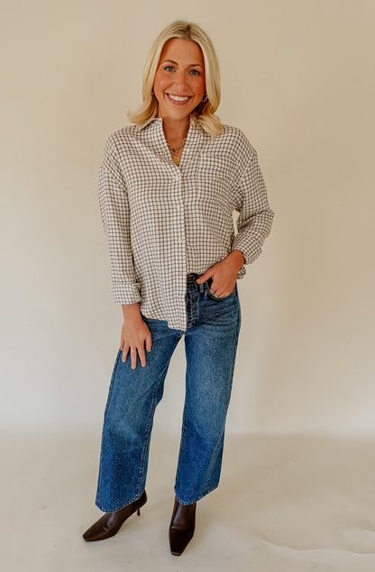 Z SUPPLY RIVER PLAID BUTTON UP