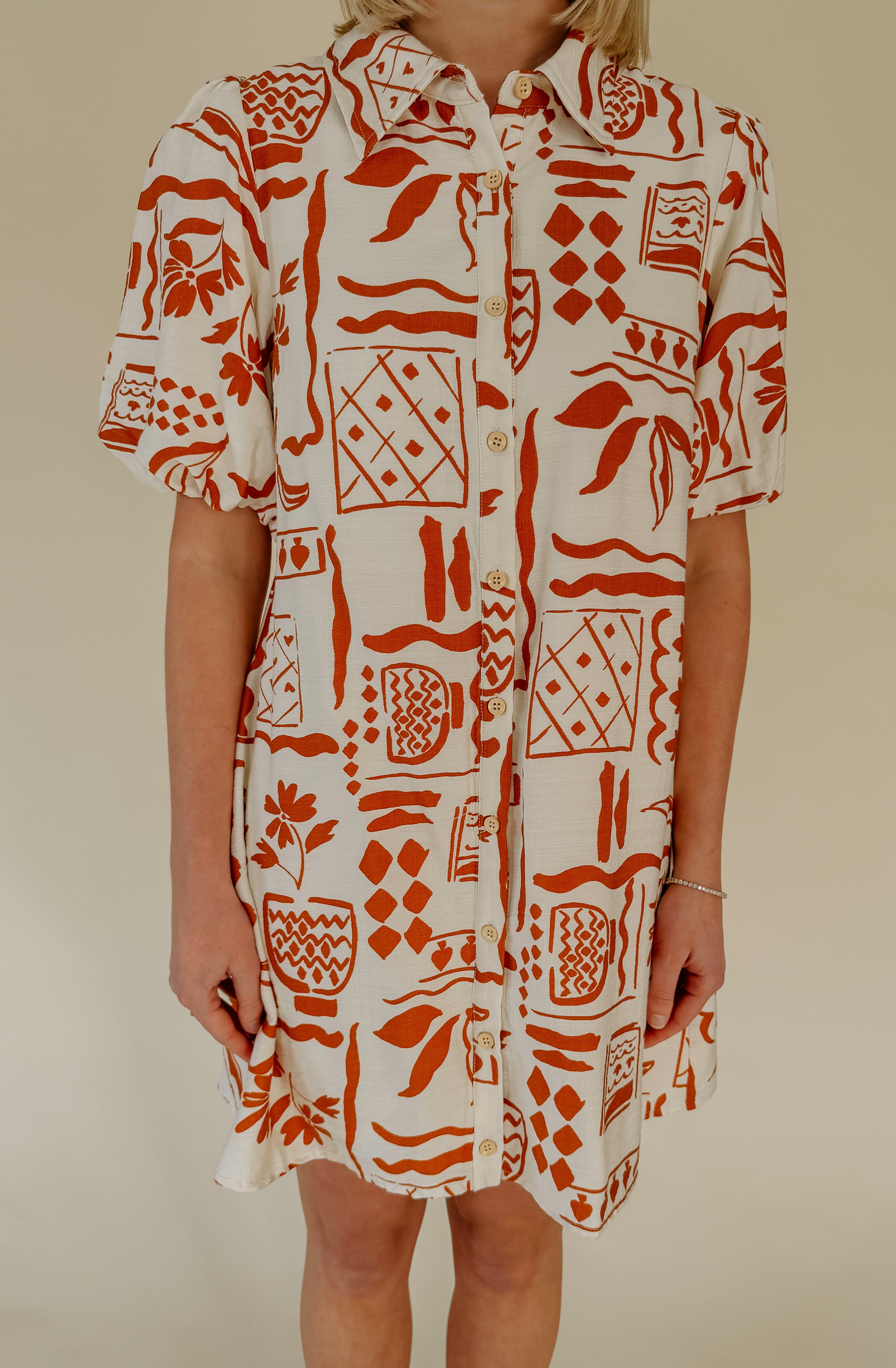 COSTA RICA BUTTONED SHIRT DRESS