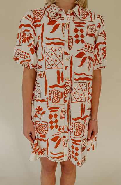 COSTA RICA BUTTONED SHIRT DRESS