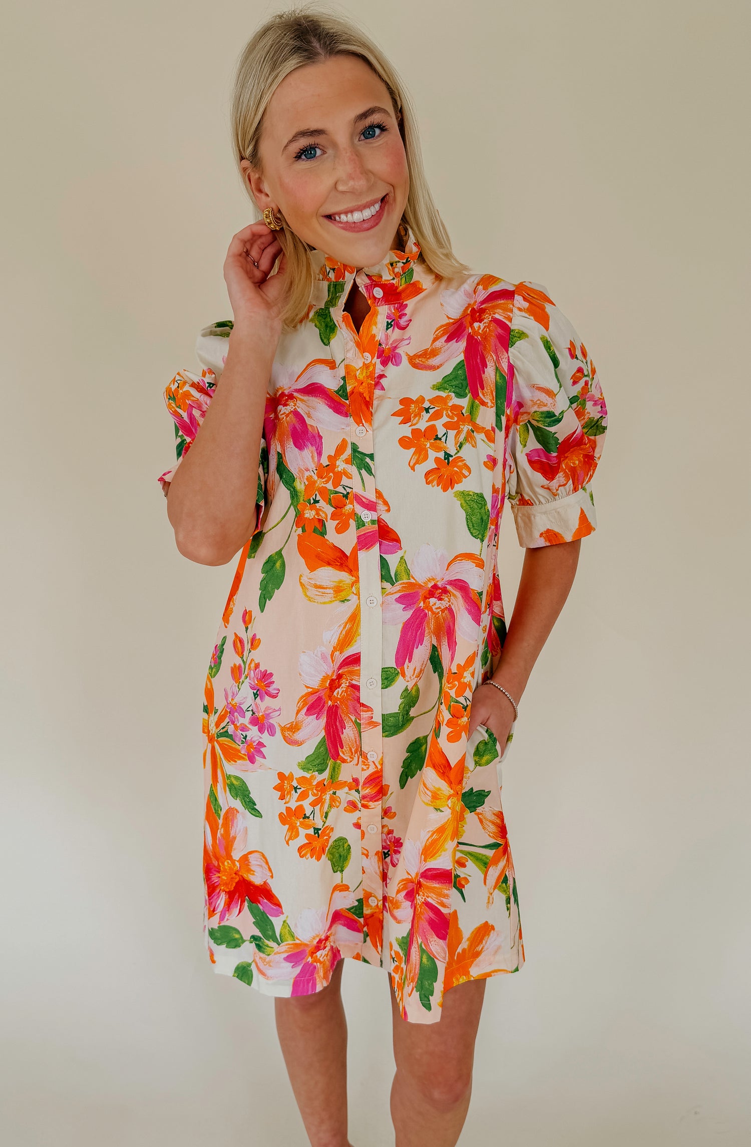 IN SEASON FLORAL SHIFT DRESS