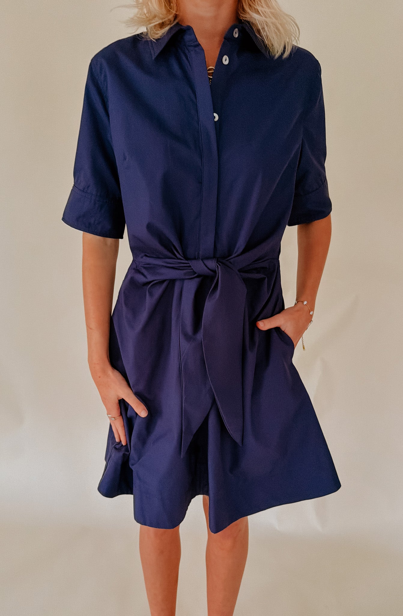 THE ARABELLA POPLIN BLEND MINI DRESS